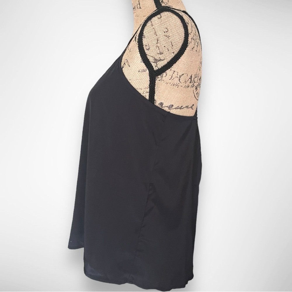 HOLLISTER Women's Black Strappy Racerback Tank Top Medium | NWT - Picture 4 of 6